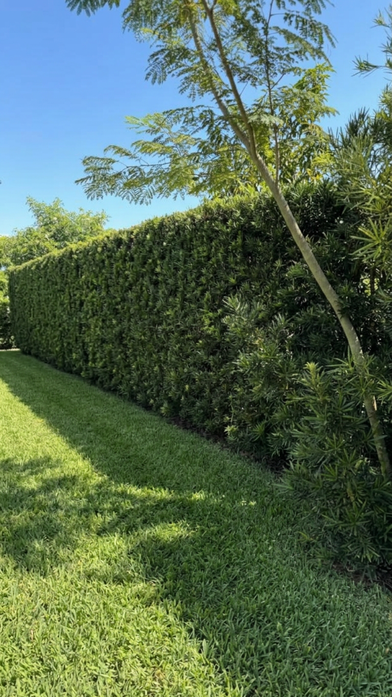 East fence after
